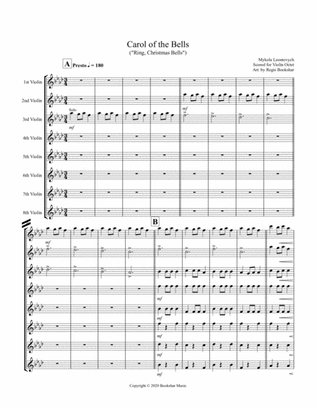 Carol of the Bells (F min) (Violin Octet)