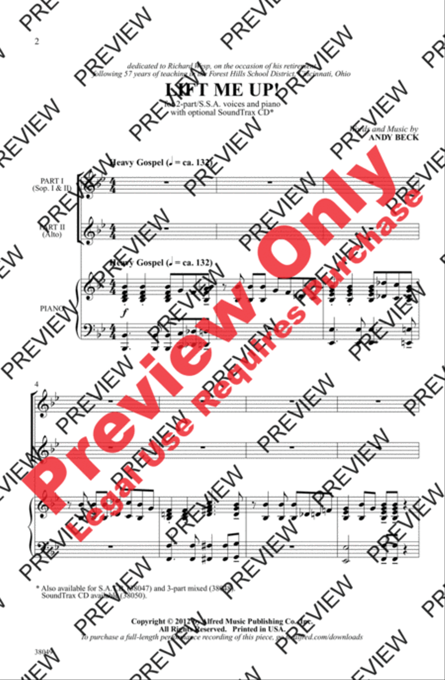 Lift Me Up! Lift Me Up! 2-Part scores gallery preview page 2