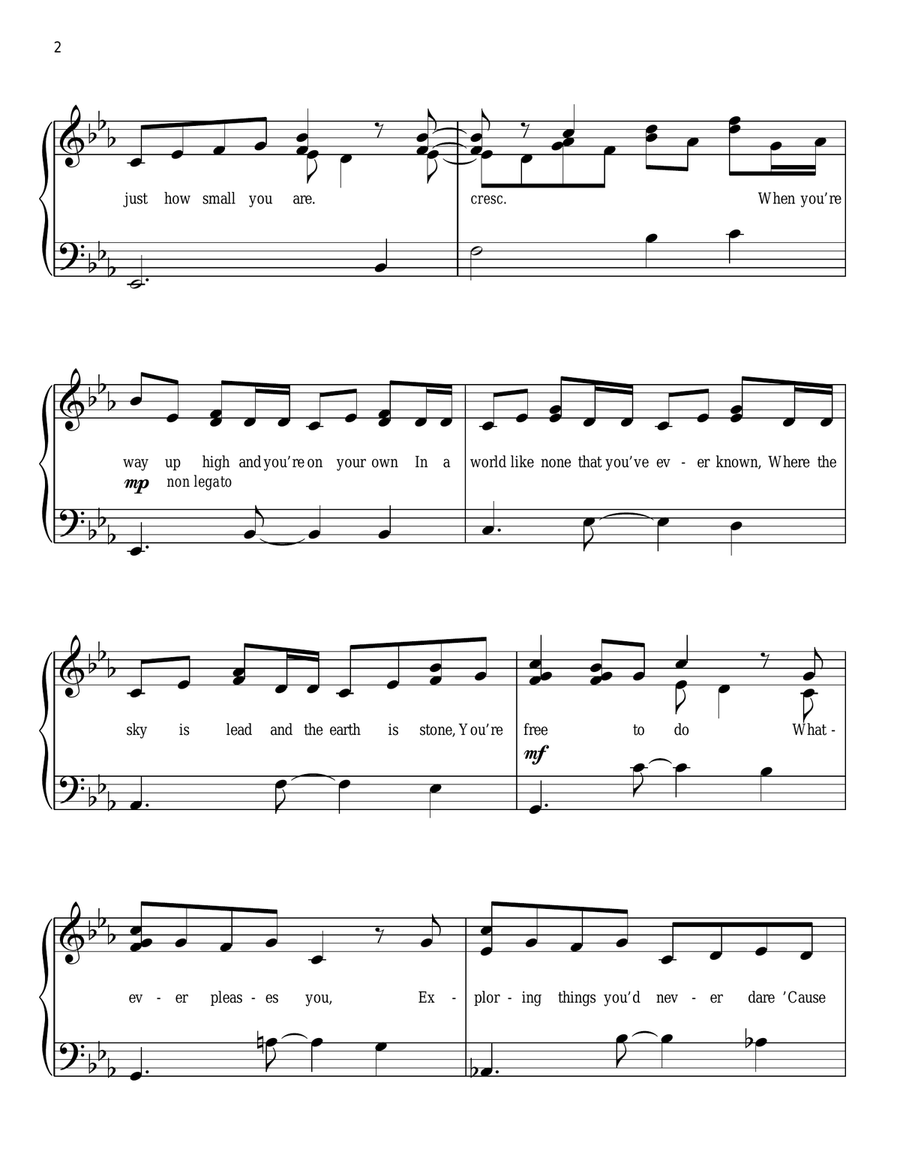 Giants In The Sky (Film Version) (from Into The Woods) Easy Piano scores gallery preview page 2