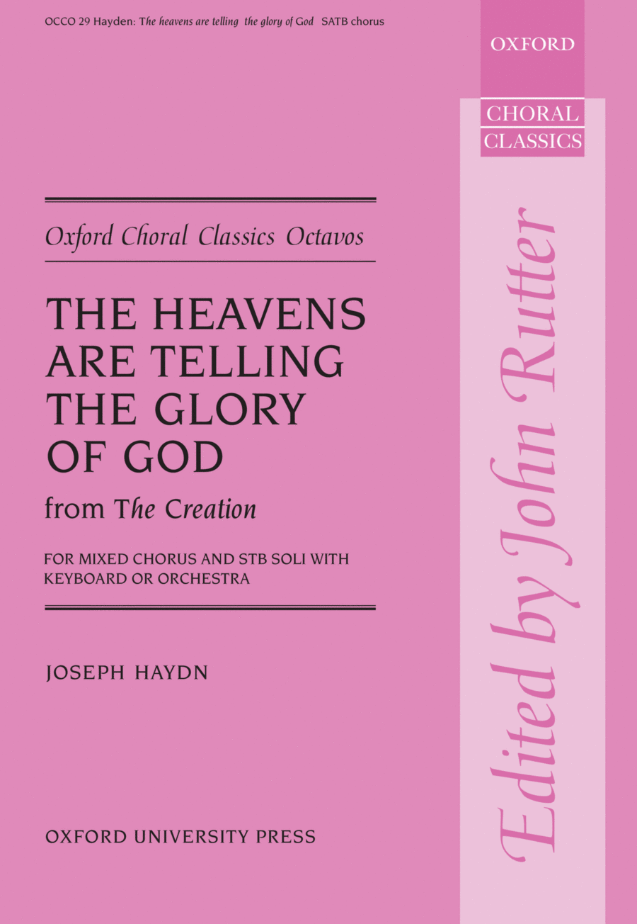 Book cover for The heavens are telling (from The Creation)
