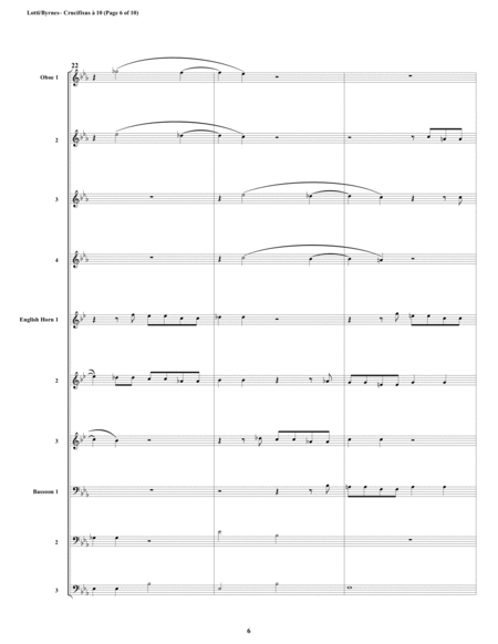 Crucifixus a 10 by Antonio Lotti (Double Reed Choir) image number null