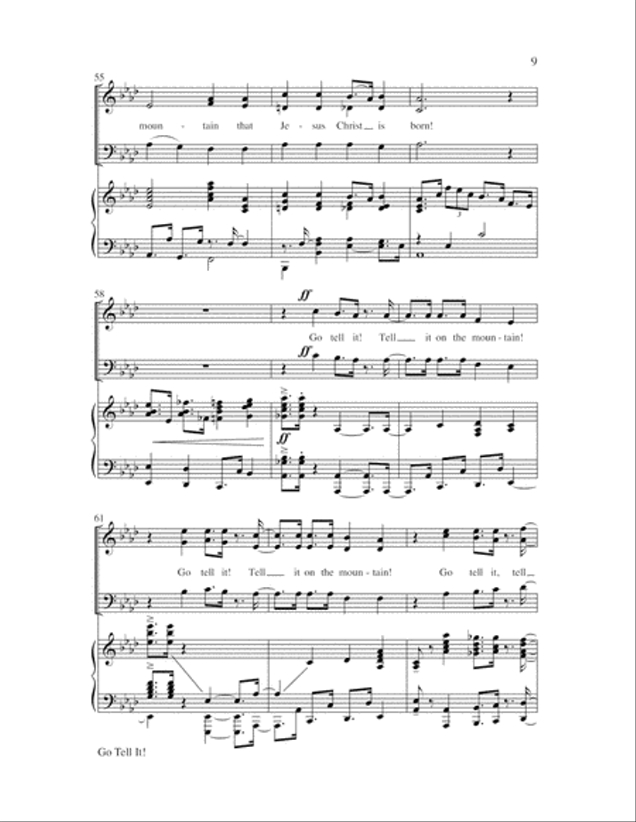 Go Tell It! Choir scores gallery preview page 9