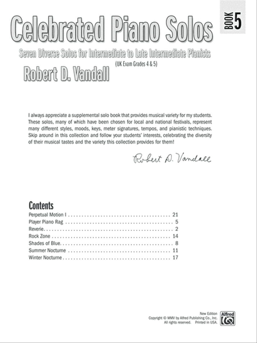 Celebrated Piano Solos, Book 5 Piano Solo scores gallery preview page 2