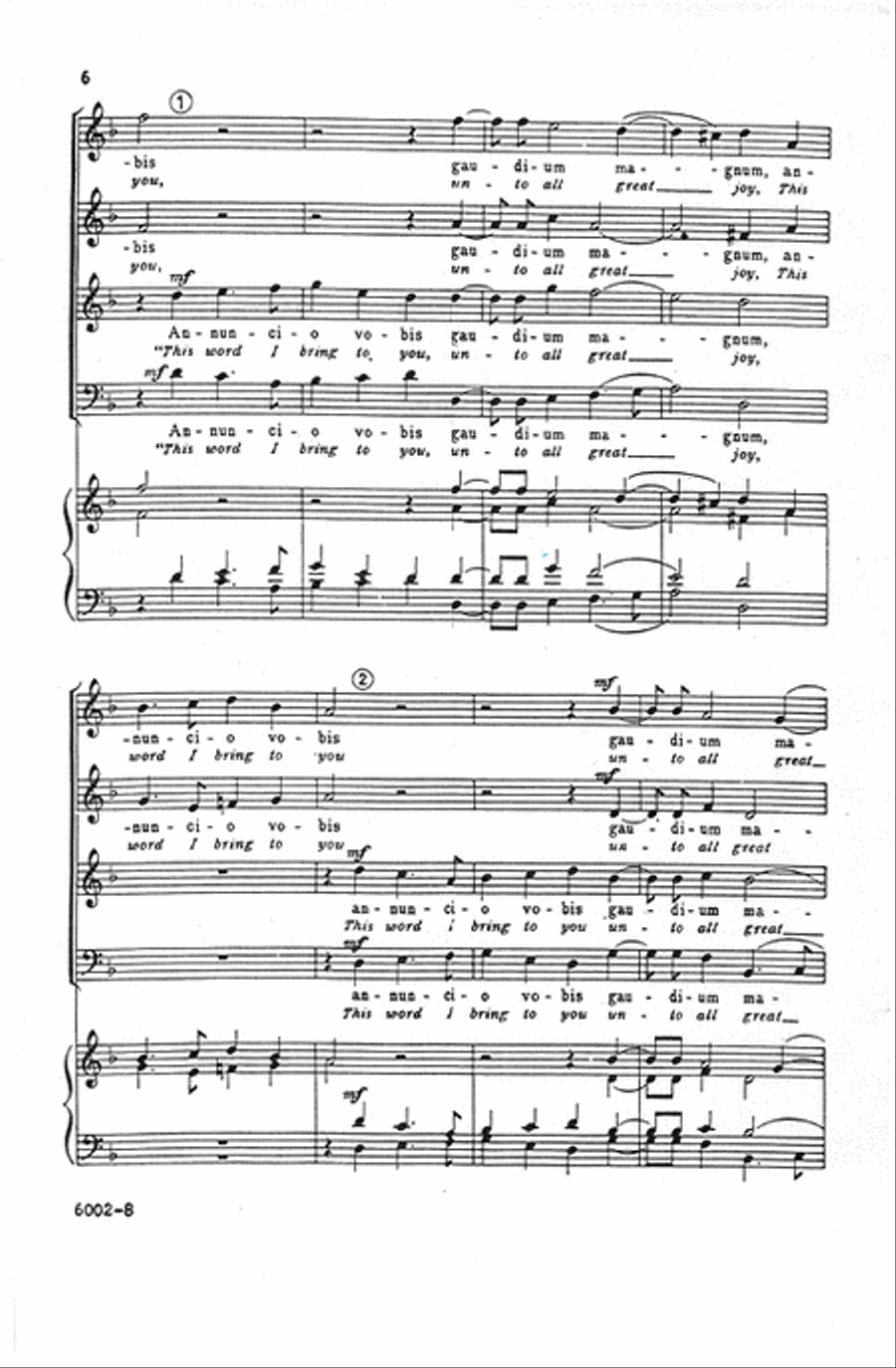 Angelus Ad Pastores Ait (Angels, then to the shepherds saying) 4-Part scores gallery preview page 5