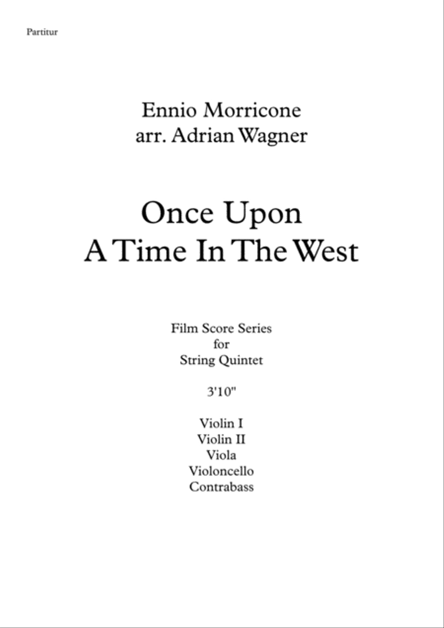 Once Upon A Time In The West from the Paramount Picture ONCE UPON A TIME IN THE WEST String Quintet scores gallery preview page 2
