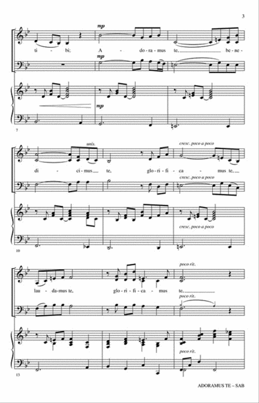 Adoramus Te 3-Part scores gallery preview page 3
