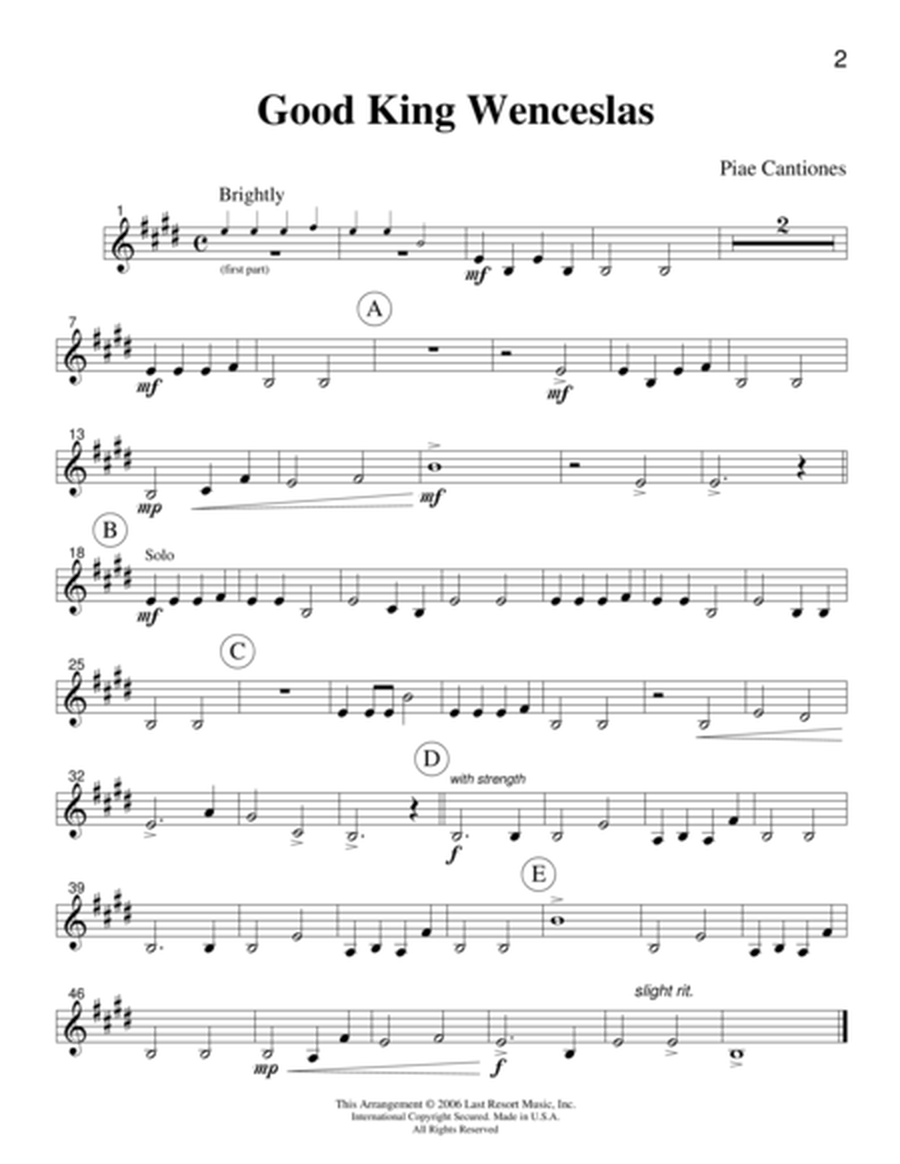 Intermediate Music for Four, Christmas, Part 3 - Bb Clarinet or Bb Trumpet