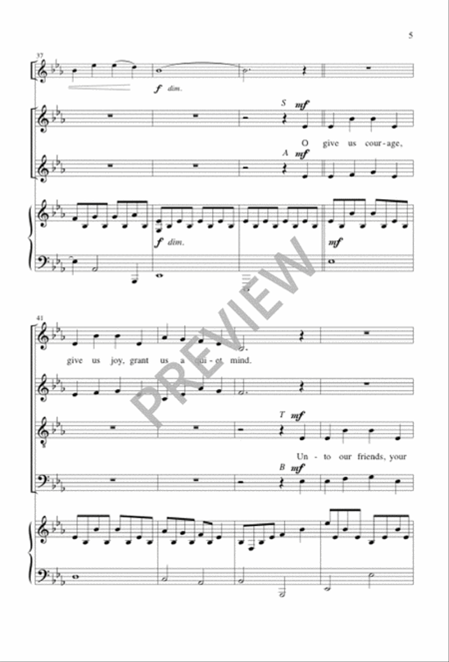 O God, Behold Your Family Here 4-Part scores gallery preview page 6