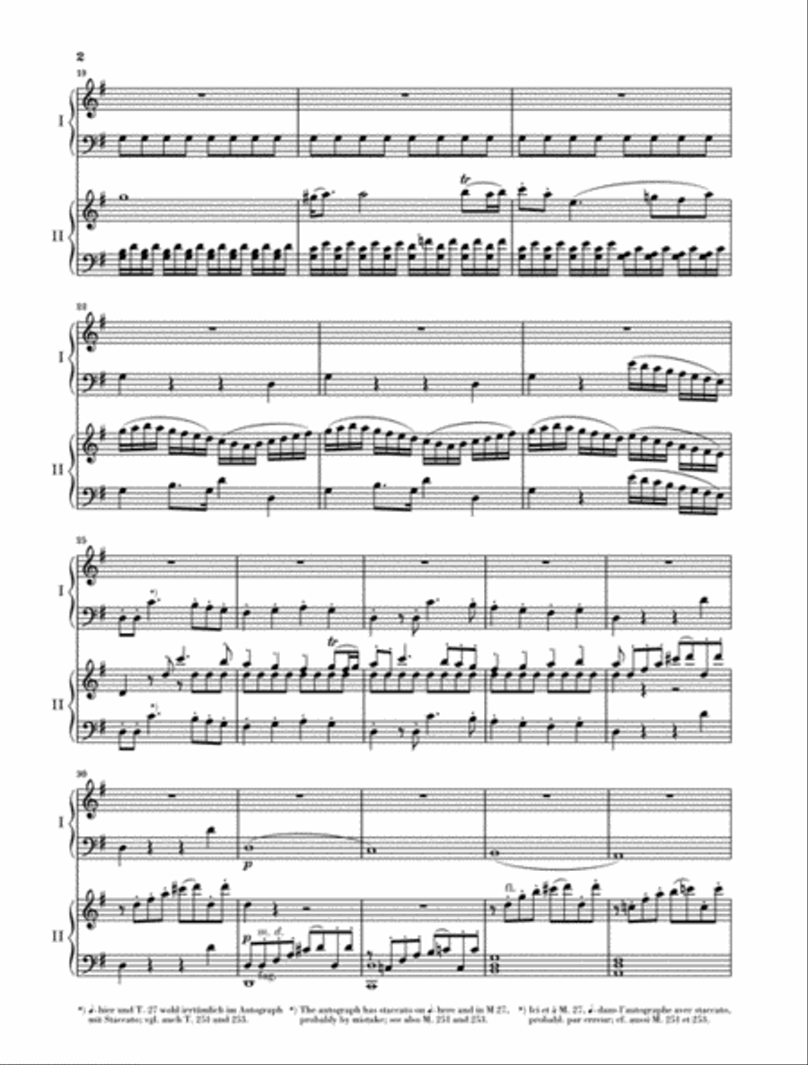 Concerto for Piano and Orchestra G Major K.453 Piano Solo scores gallery preview page 3