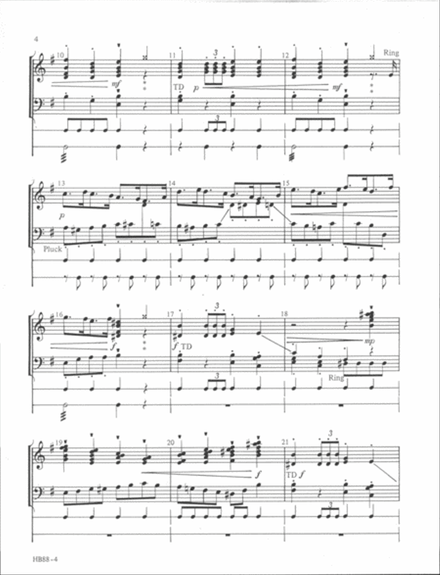 March of the Toy Soldiers Handbell Choir scores gallery preview page 3