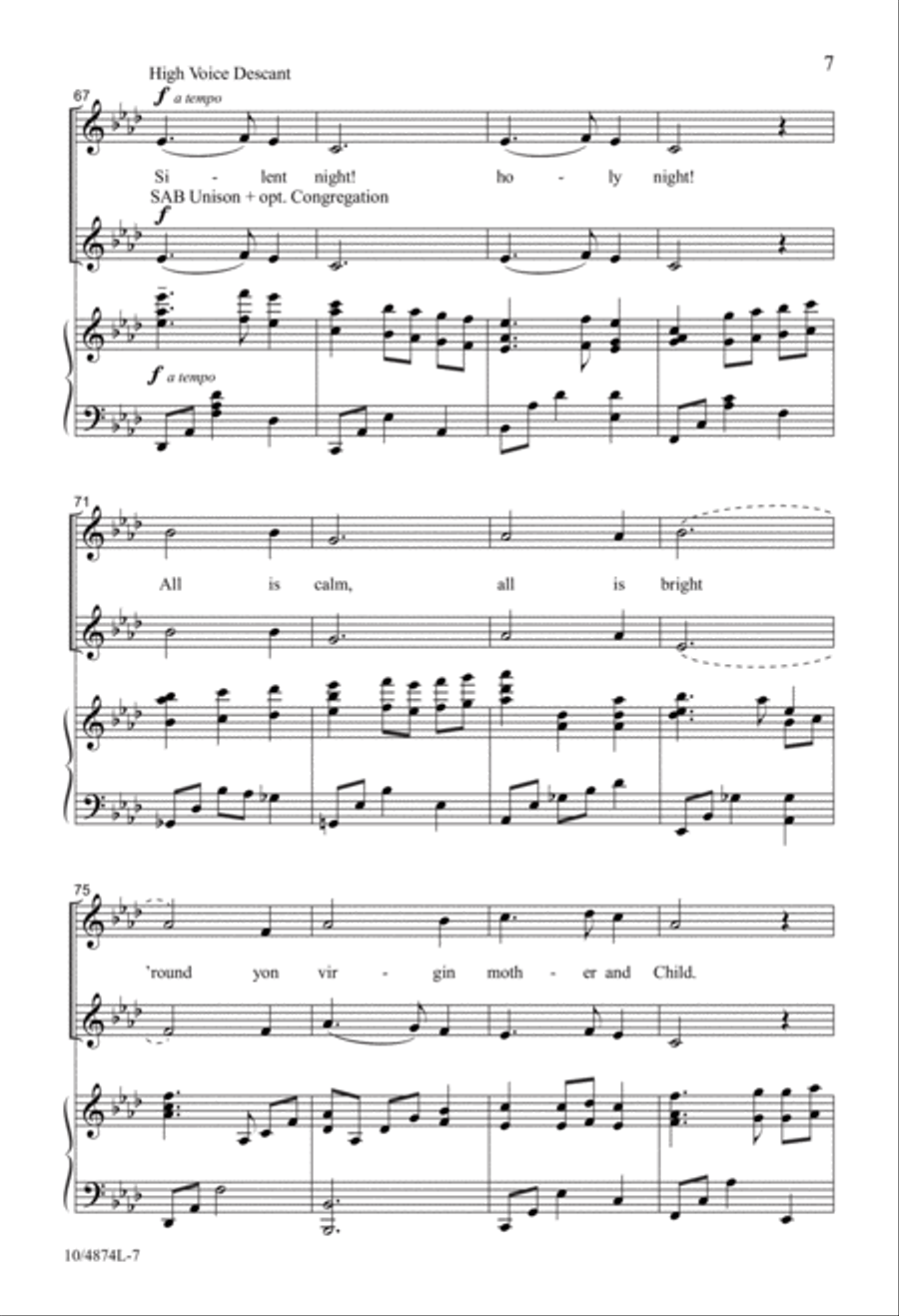 This Silent Night 3-Part scores gallery preview page 7