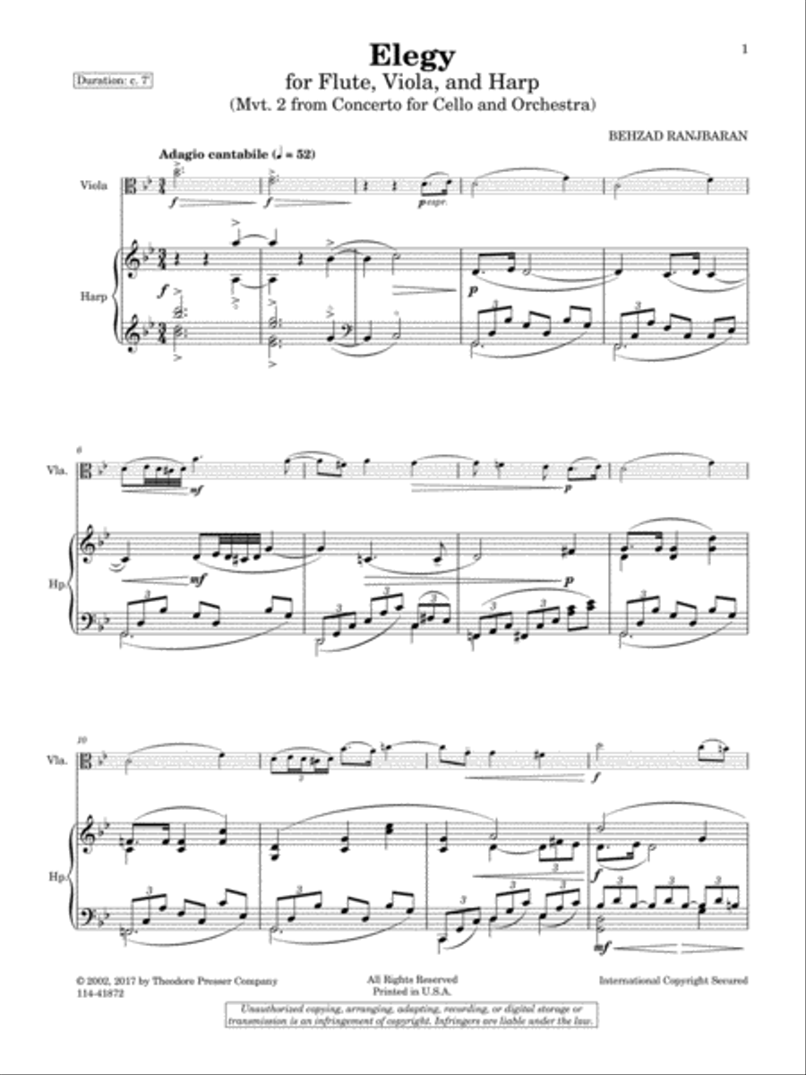 Elegy Chamber Music scores gallery preview page 3