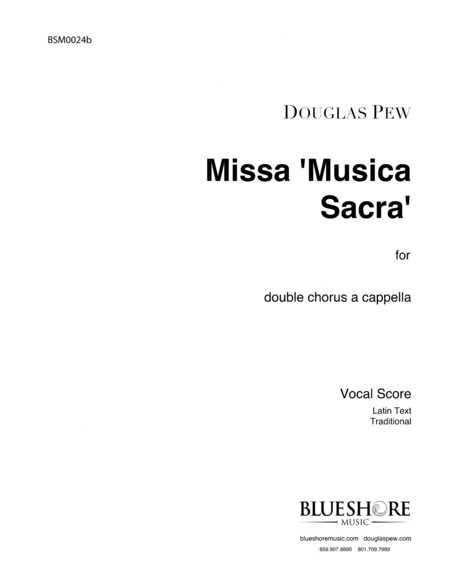 Missa Musica Sacra, Double Chorus a cappella image number null