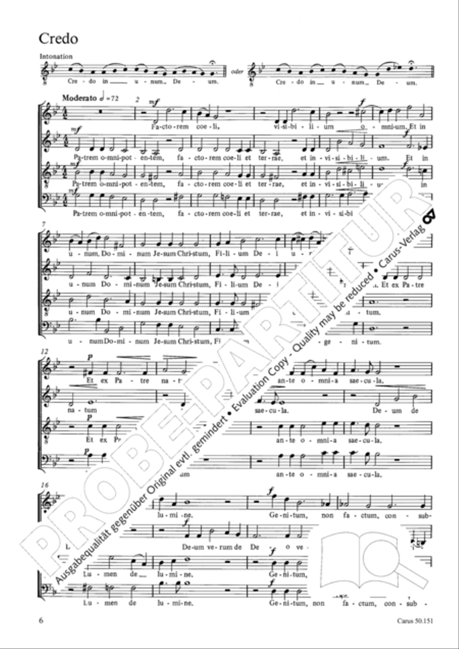 Missa St. Crucis in G Missa St. Crucis in G 4-Part scores gallery preview page 7