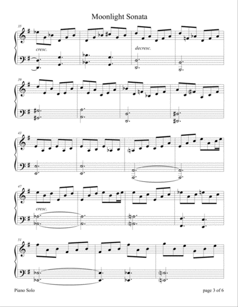 Moonlight Sonata Piano Method scores gallery preview page 3