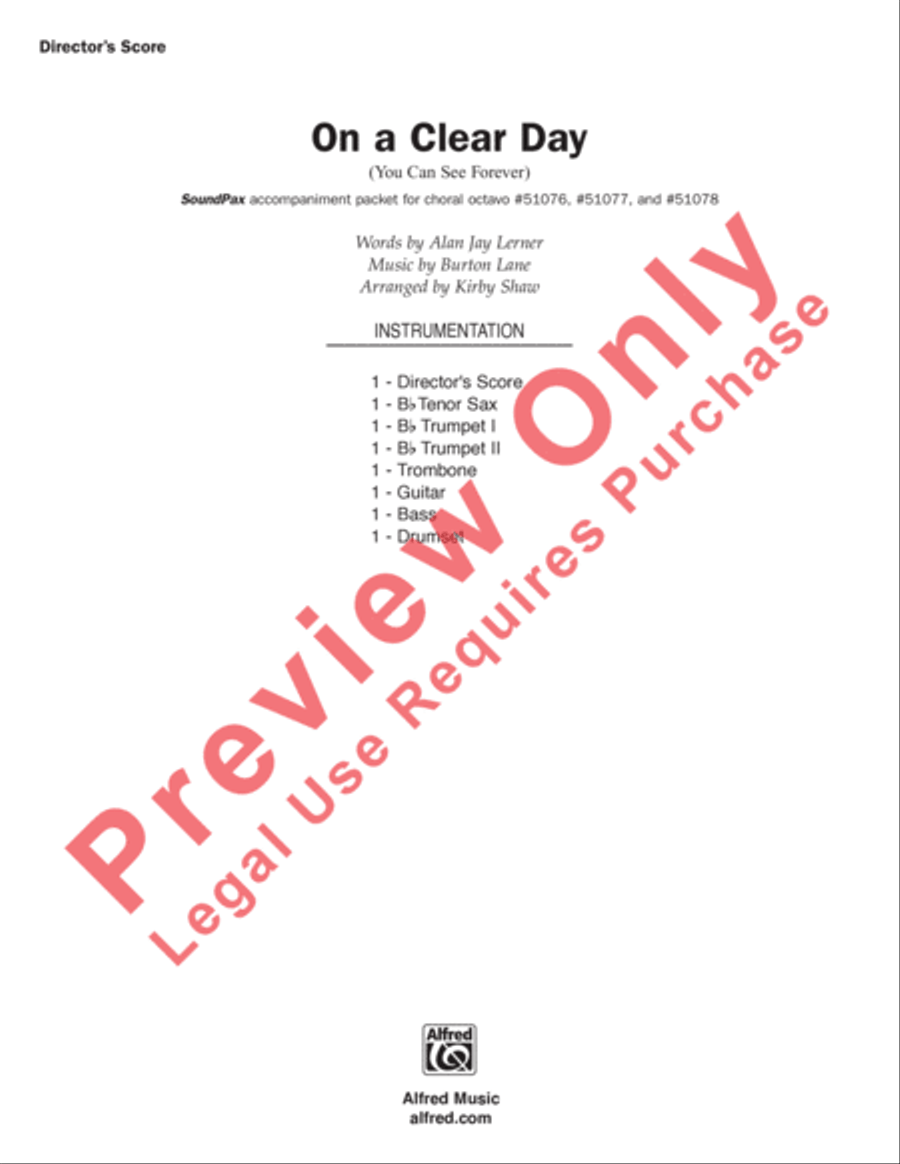 On a Clear Day On a Clear Day Choir scores gallery preview page 2