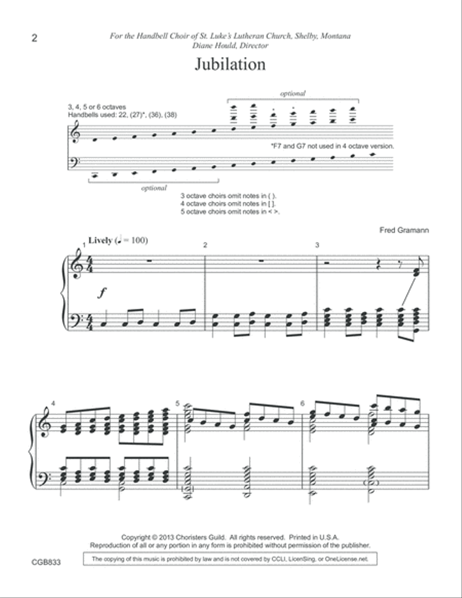 Jubilation Jubilation Handbell Choir scores gallery preview page 2