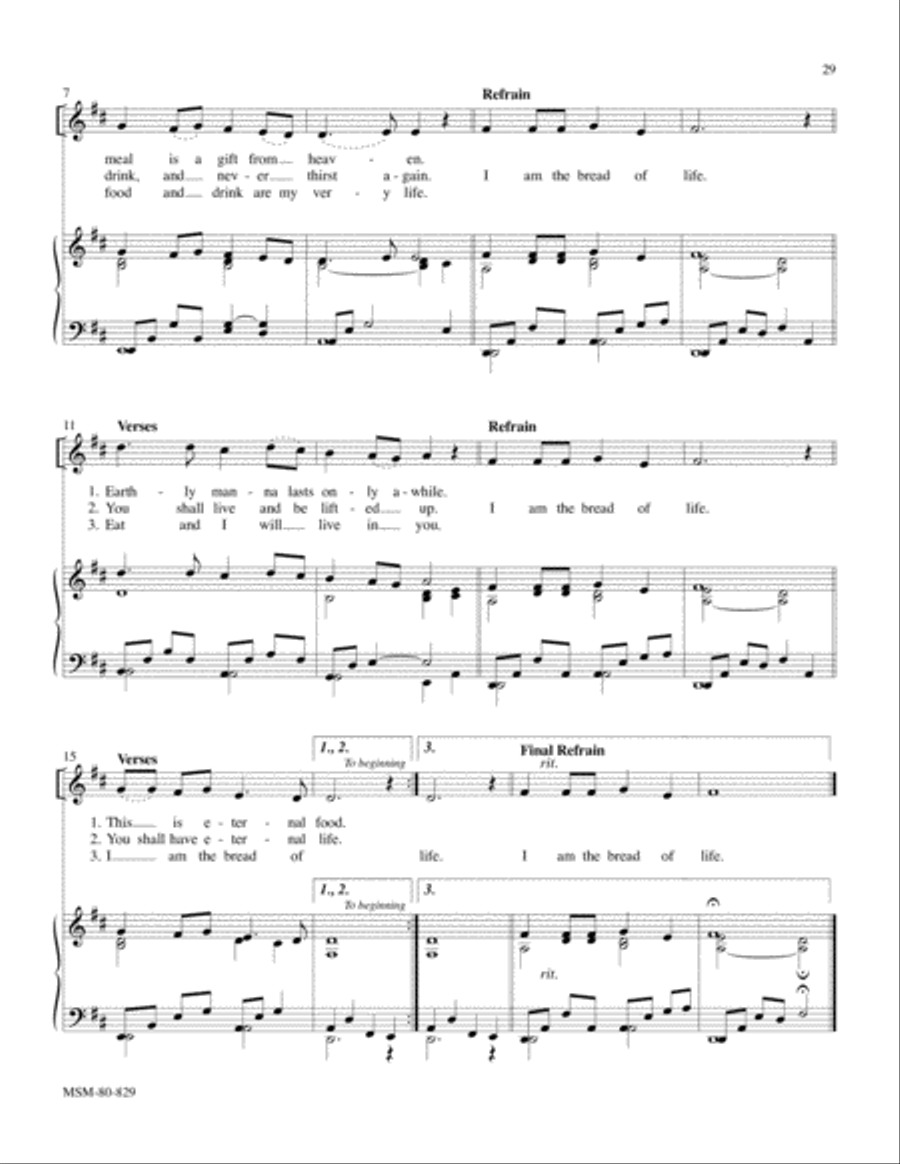 I Am the Bread of Life 4-Part scores gallery preview page 2