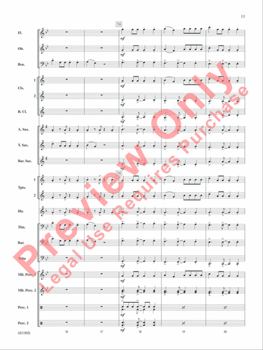 Con Calma (Remix) Concert Band scores gallery preview page 14