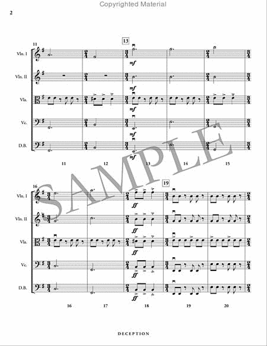 Deception String Orchestra scores gallery preview page 3