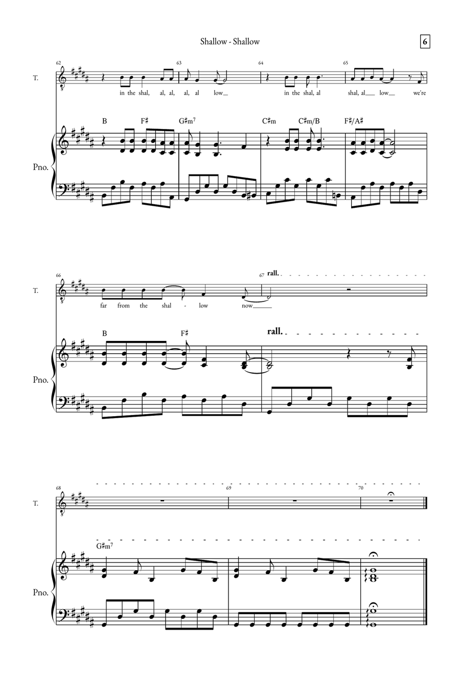 Shallow A Cappella scores gallery preview page 6