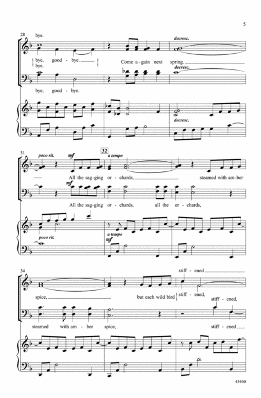 Something Told the Wild Geese Choir scores gallery preview page 4