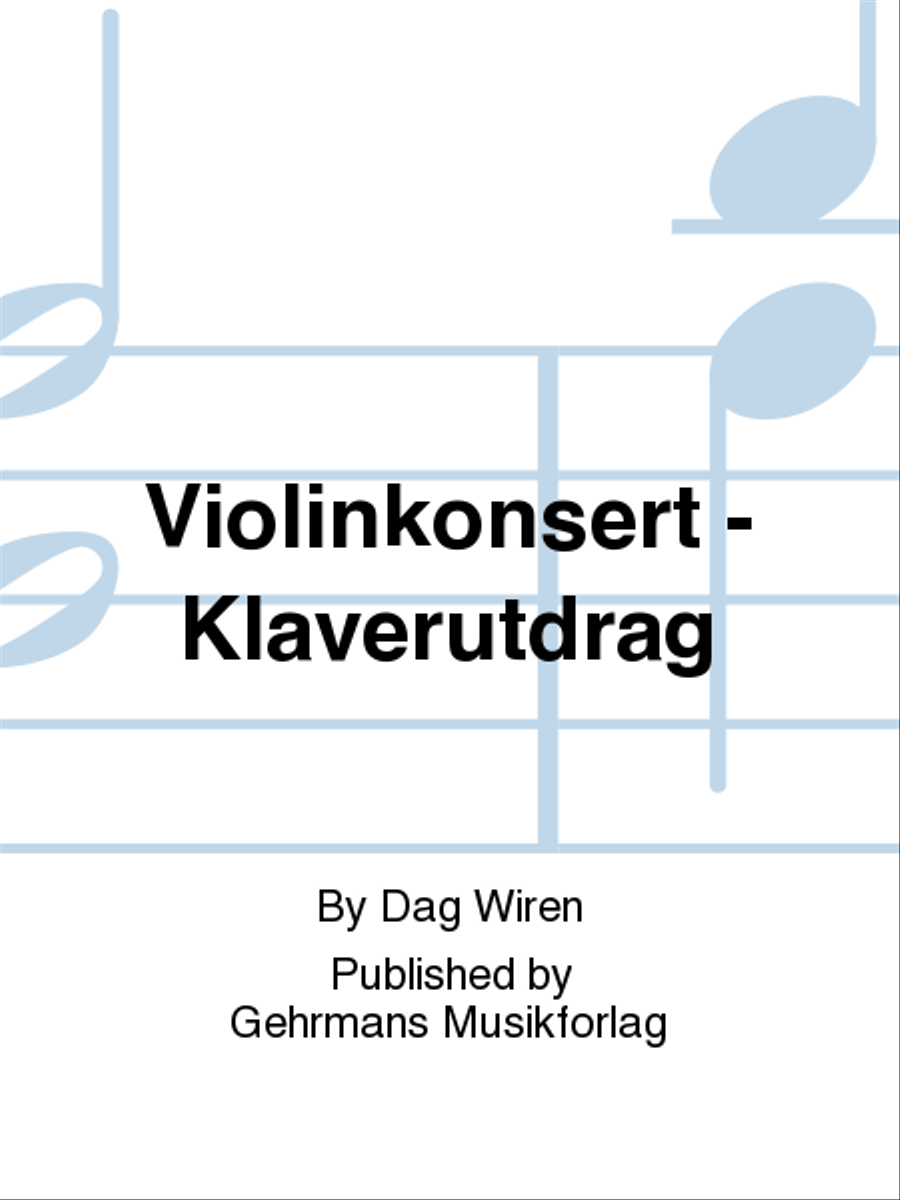 Violinkonsert - Klaverutdrag Violin Solo scores gallery preview page 1