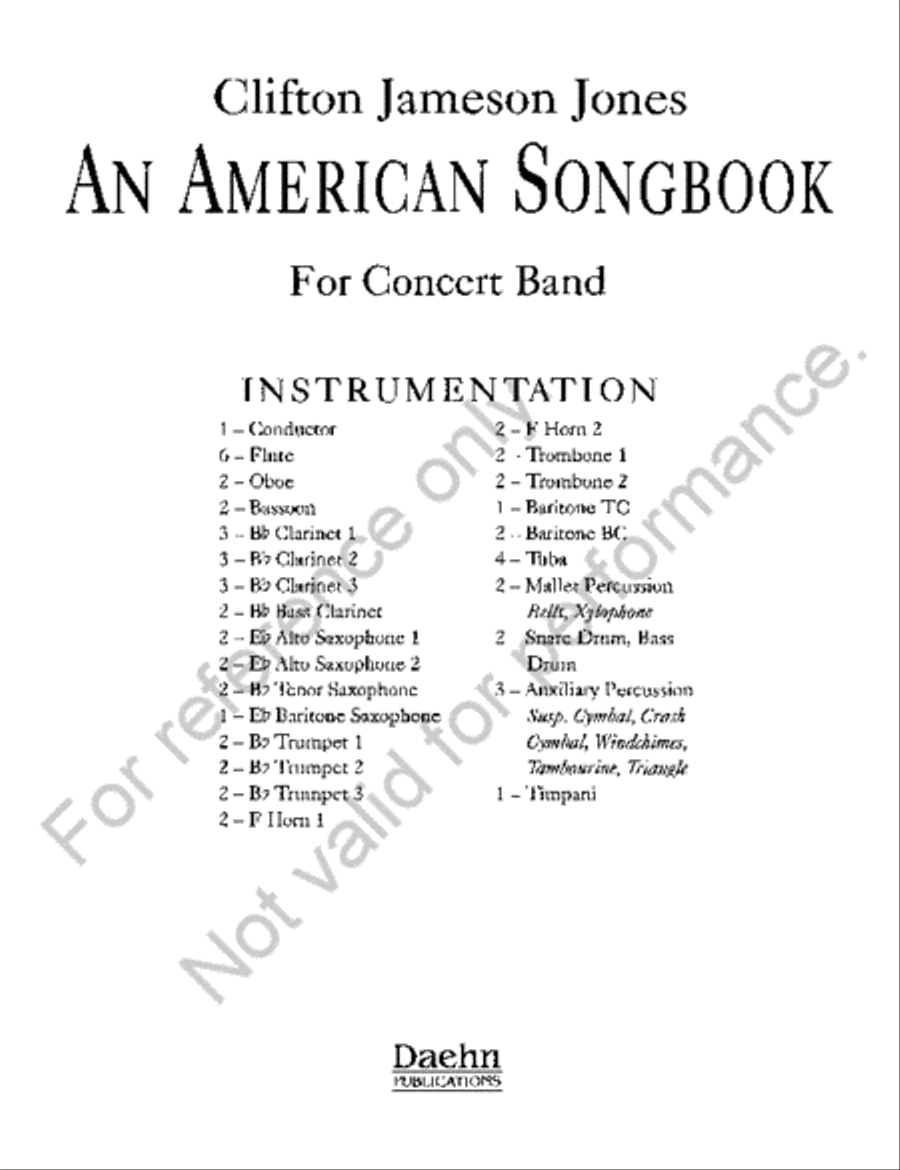 An American Songbook Concert Band scores gallery preview page 2