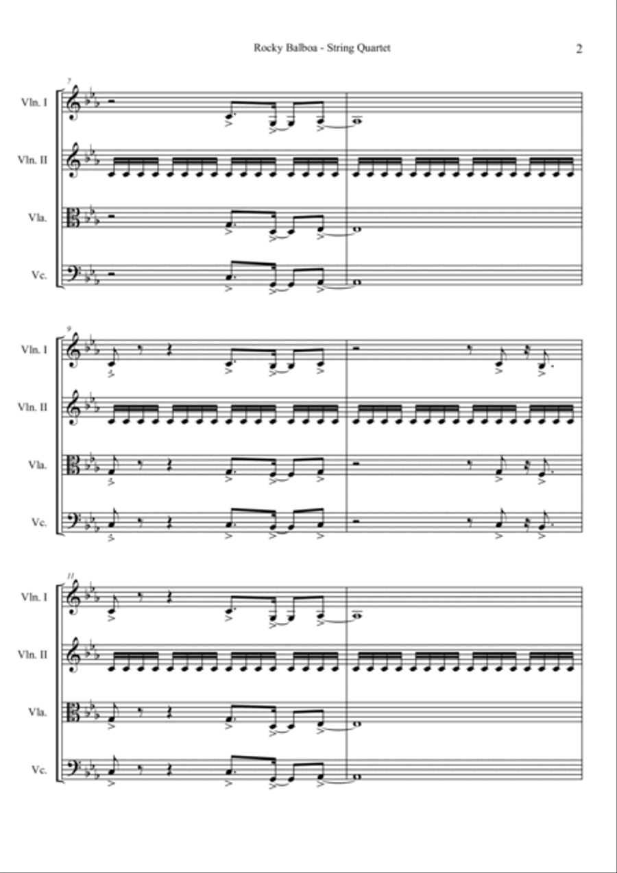 Rocky Balboa String Quartet scores gallery preview page 2