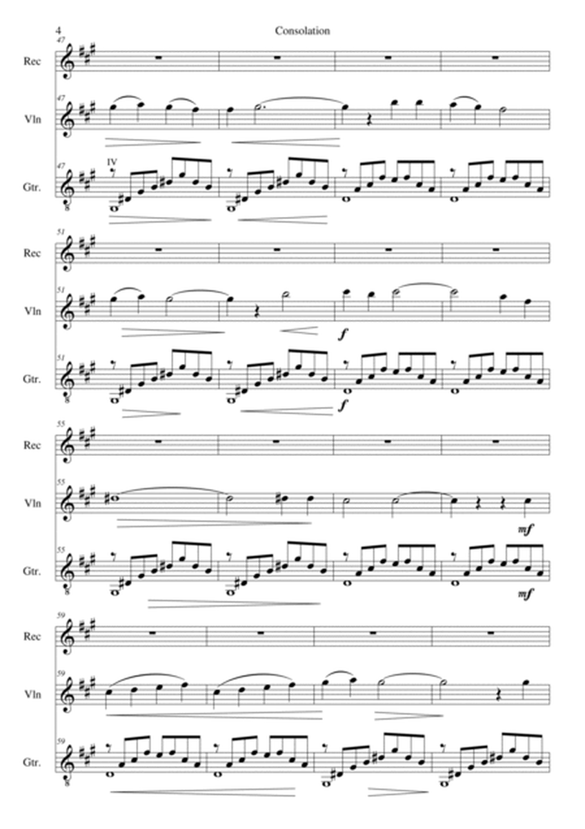 Consolation for alto recorder, violin and guitar image number null