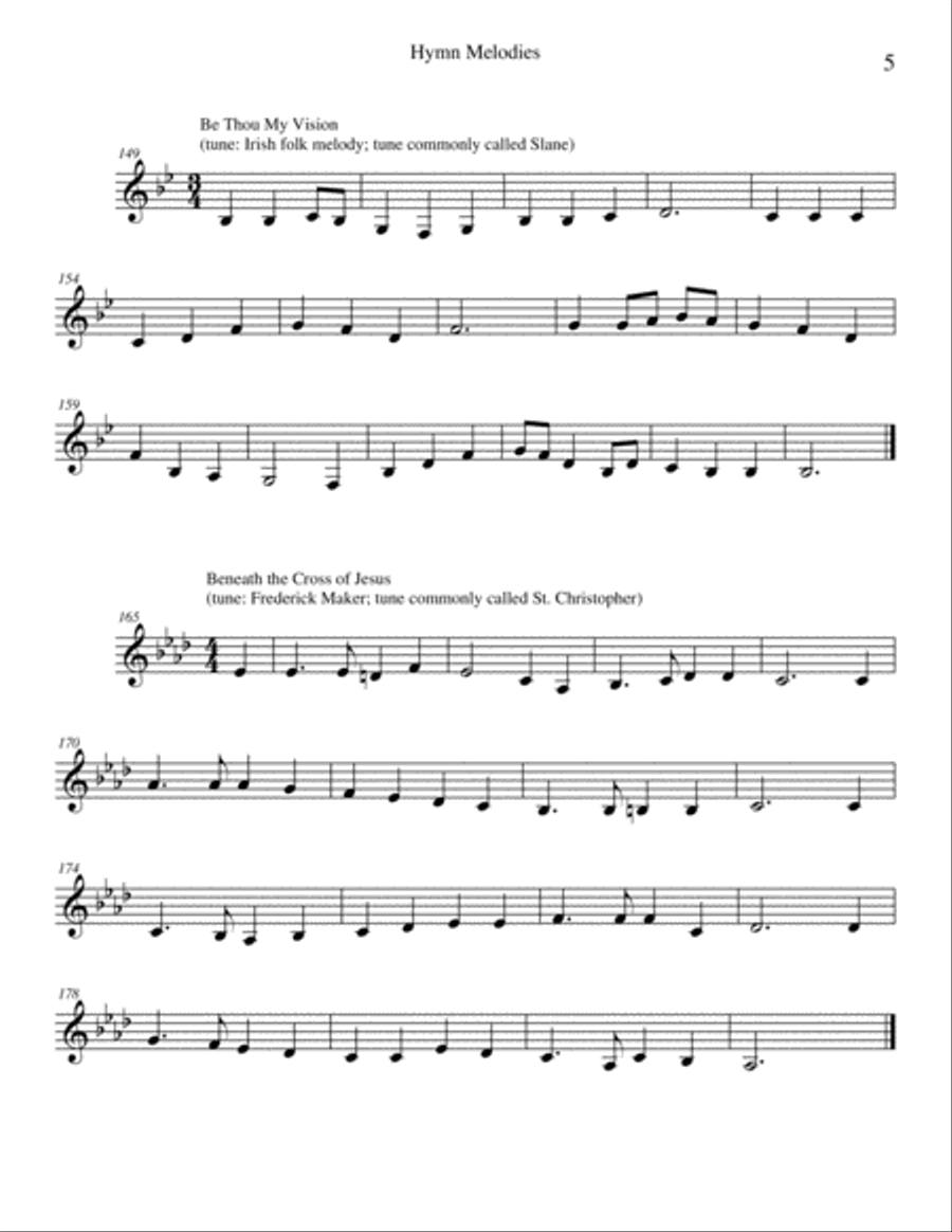 Hymn Melodies Horn Solo scores gallery preview page 6