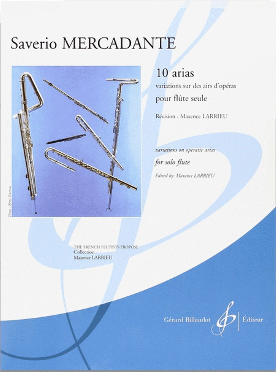Mercadante - 10 Arias Variations Sur Des Airs Doperas Flute Flute Solo scores gallery preview page 1