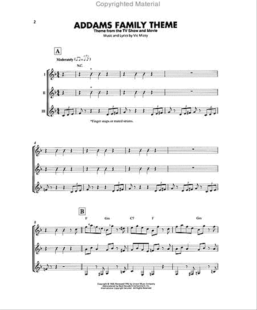 Great Themes Guitar Ensemble scores gallery preview page 2