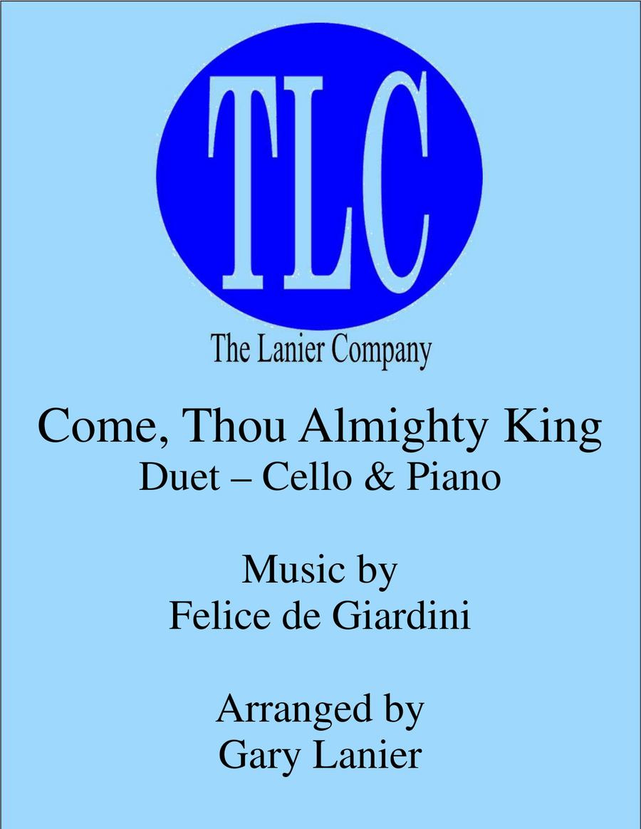 COME, THOU ALMIGHTY KING (Duet – Cello and Piano/Score and Parts) Piano scores gallery preview page 1