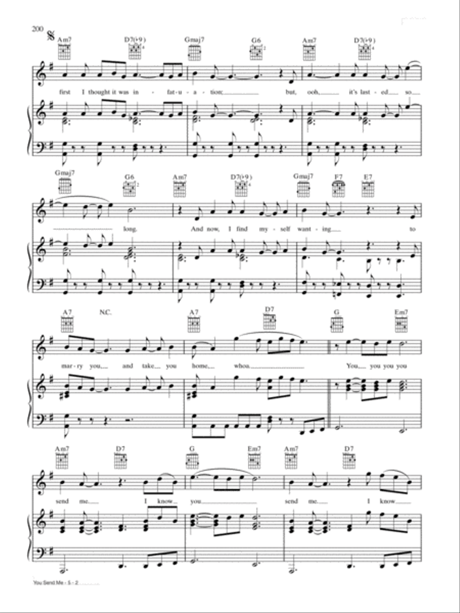 You Send Me Piano, Vocal, Guitar scores gallery preview page 2