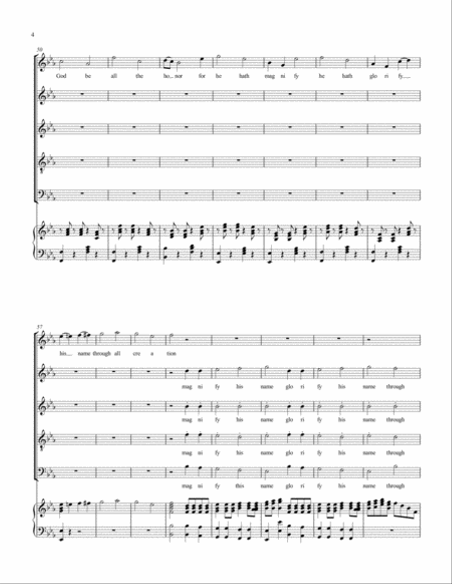 unto God be all the glory (endless praise) 4-Part scores gallery preview page 4