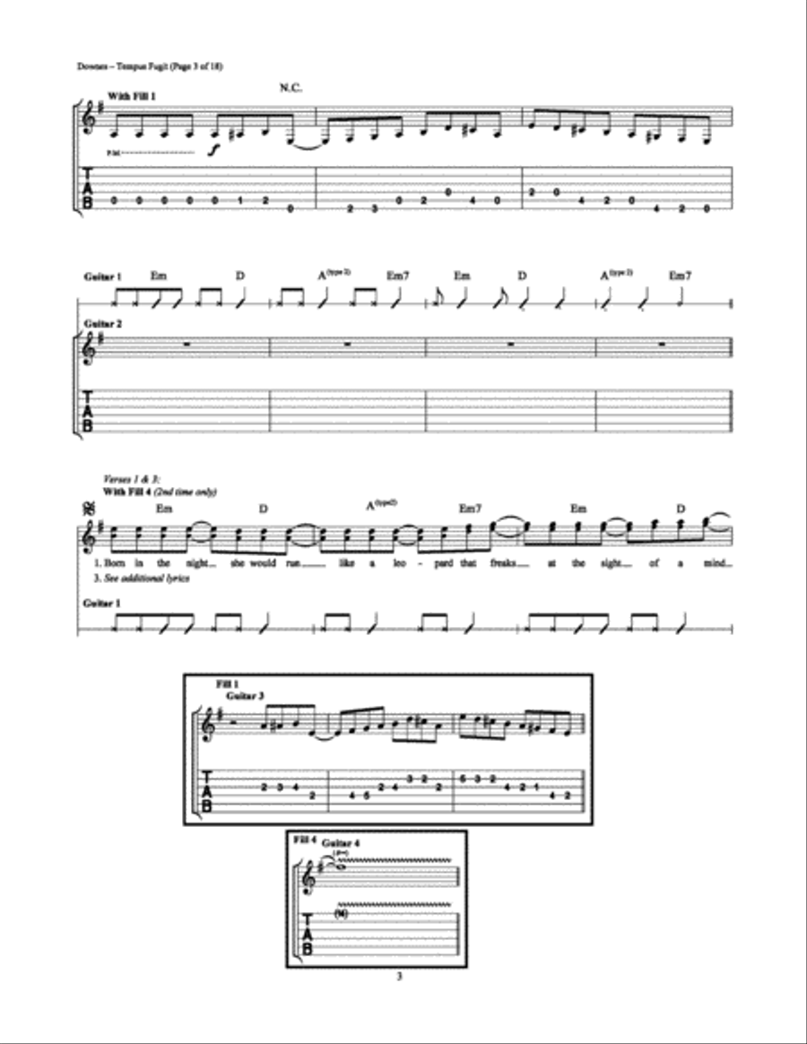 Tempus Fugit Electric Guitar scores gallery preview page 3