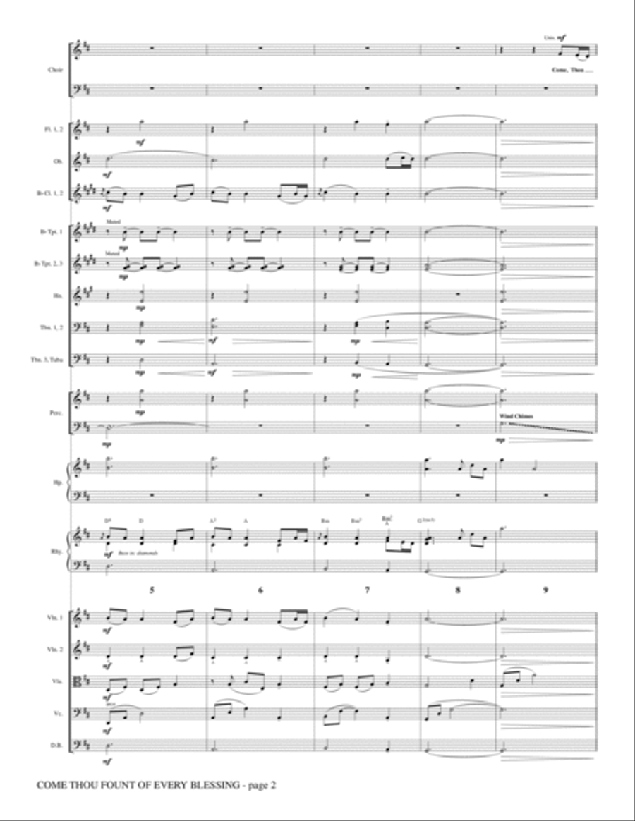 Come, Thou Fount Of Every Blessing - Full Score Choir scores gallery preview page 2