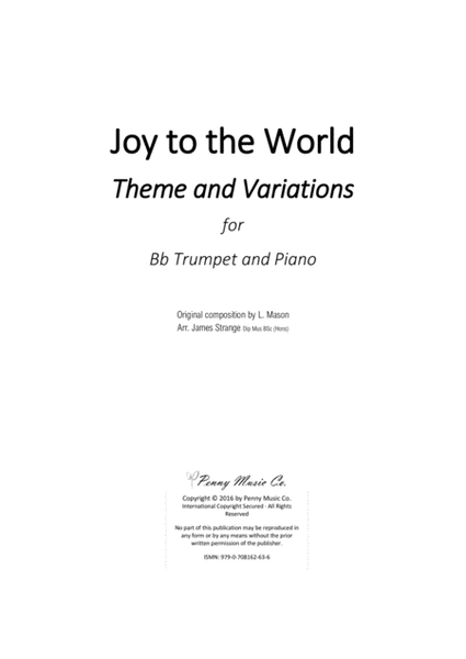 Joy to the World - Theme and Variations for accompanied Bb Trumpet image number null