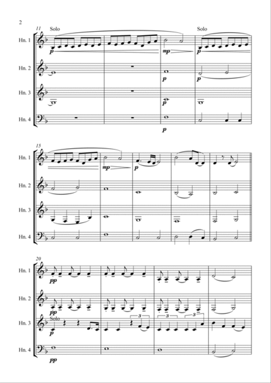 Time To Say Goodbye Horn scores gallery preview page 4