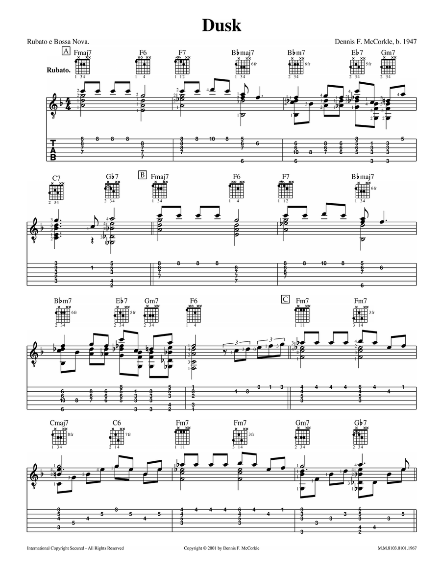 Dusk Dusk Electric Guitar scores gallery preview page 2