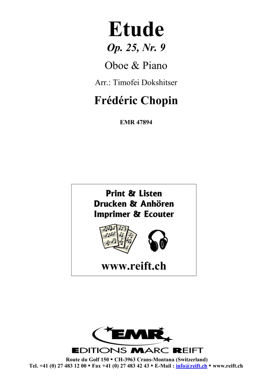 Etude Piano Accompaniment scores gallery preview page 1
