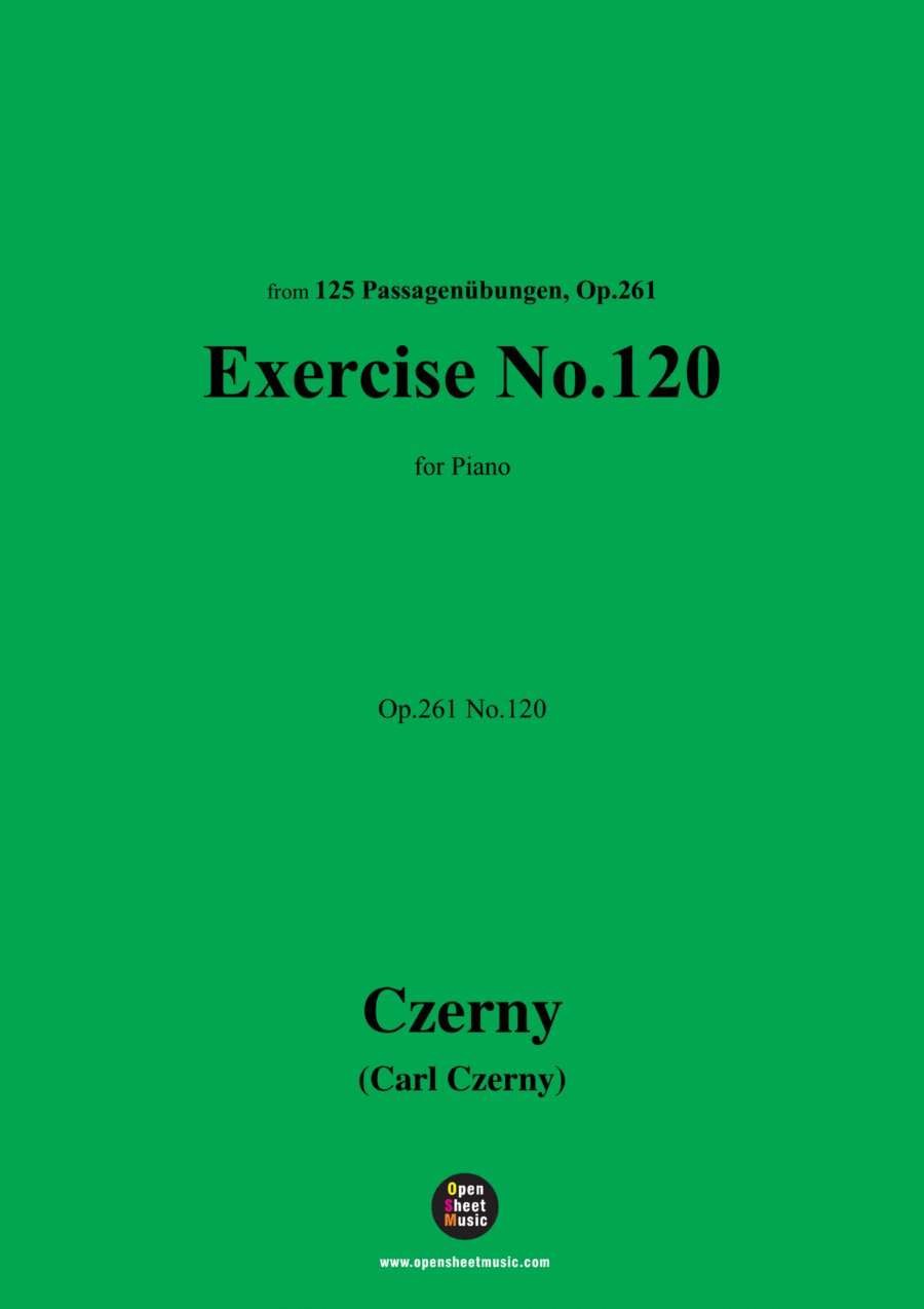 C. Czerny-Exercise No.120,Op.261 No.120 Piano Method scores gallery preview page 1