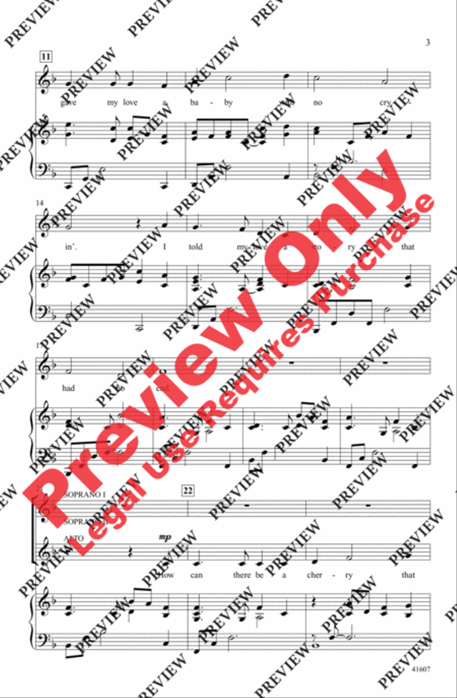I Gave My Love a Cherry I Gave My Love a Cherry Women's Choir scores gallery preview page 3