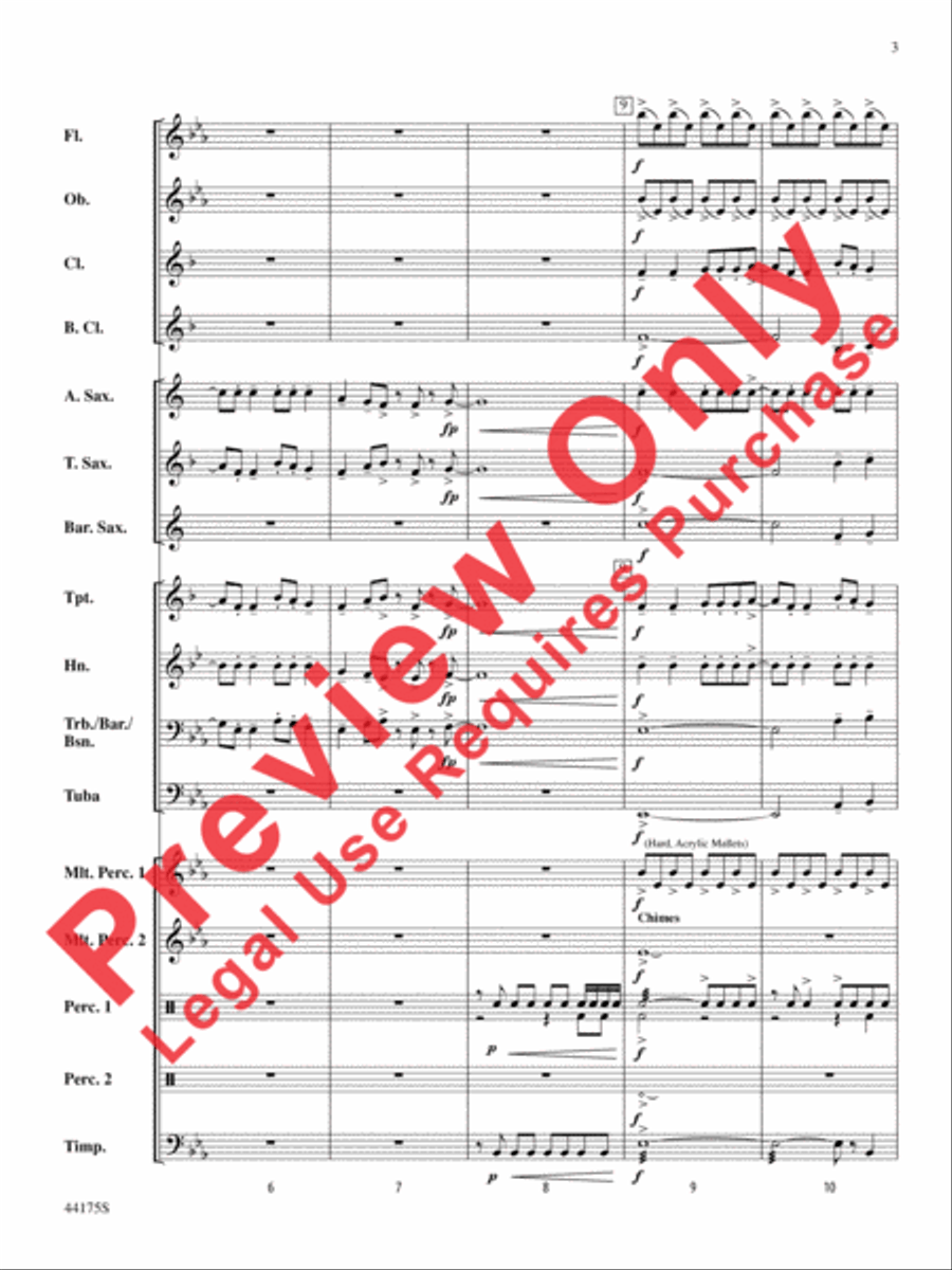 Skygazer Fanfare Concert Band scores gallery preview page 4
