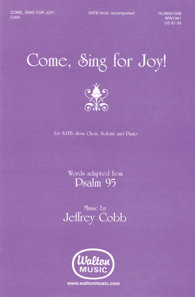 Book cover for Come, Sing for Joy!