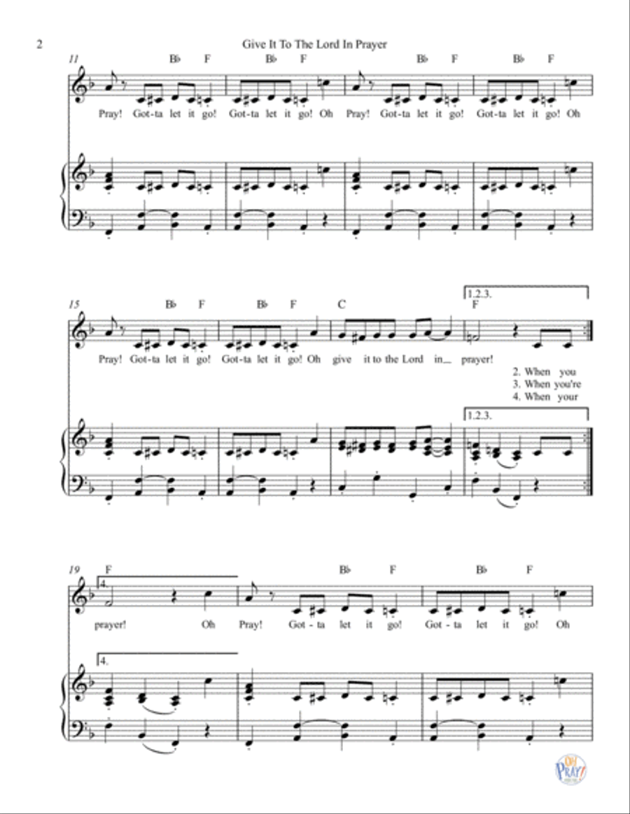 Give It to the Lord In Prayer Voice scores gallery preview page 3