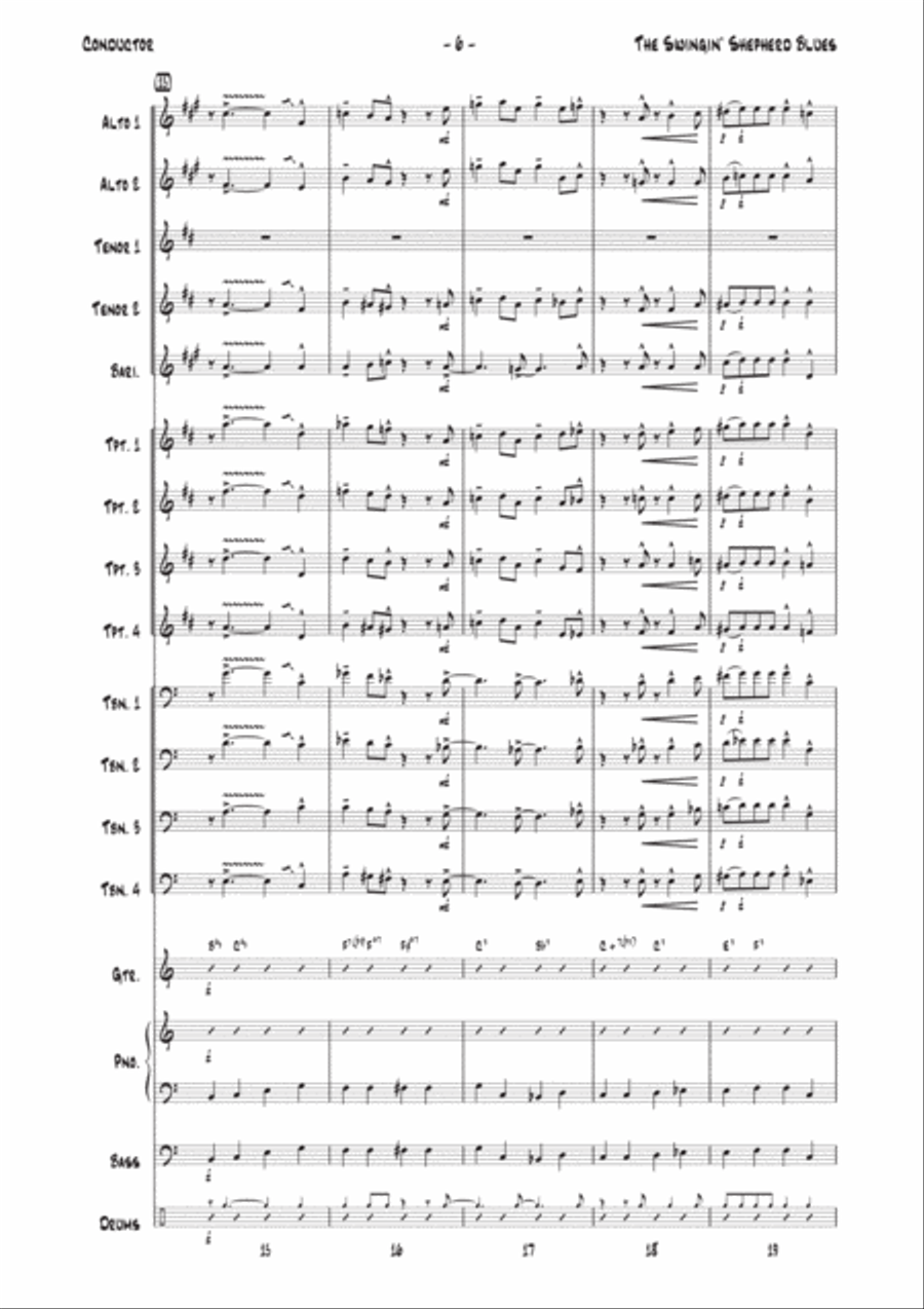 The Swingin' Shepherd Blues Jazz Ensemble scores gallery preview page 6