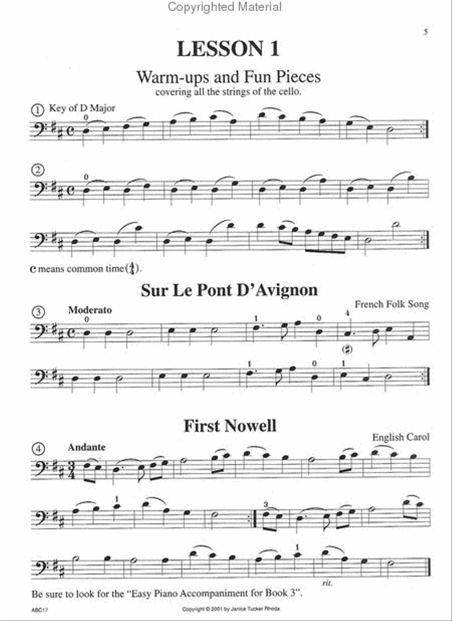 The ABC's of Cello for the Advanced - Book 3 Cello scores gallery preview page 2