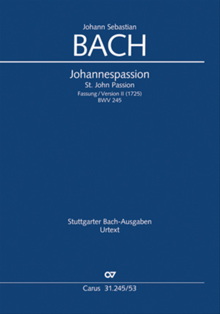 St. John Passion (Johannes-Passion) 4-Part scores gallery preview page 1